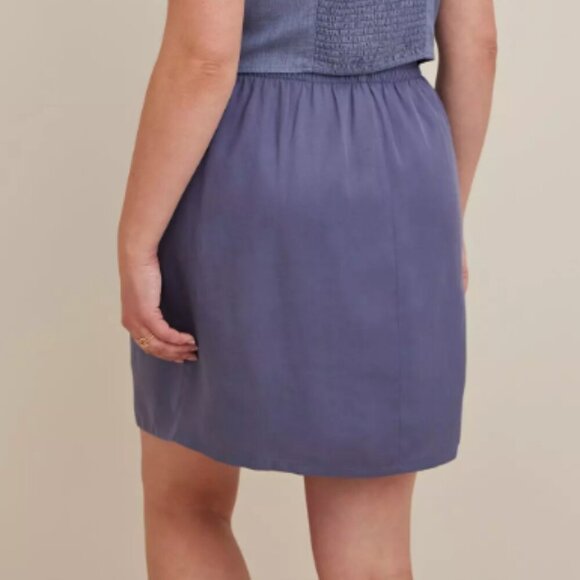 NWT TORRID | High Waist Mini Skirt - Linen Indigo | Sz. 3X - Picture 3 of 8